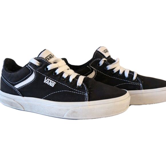 VANS Women's Off the Wall Shoes, Size 6.5 In Black And White - Picture 3 of 9